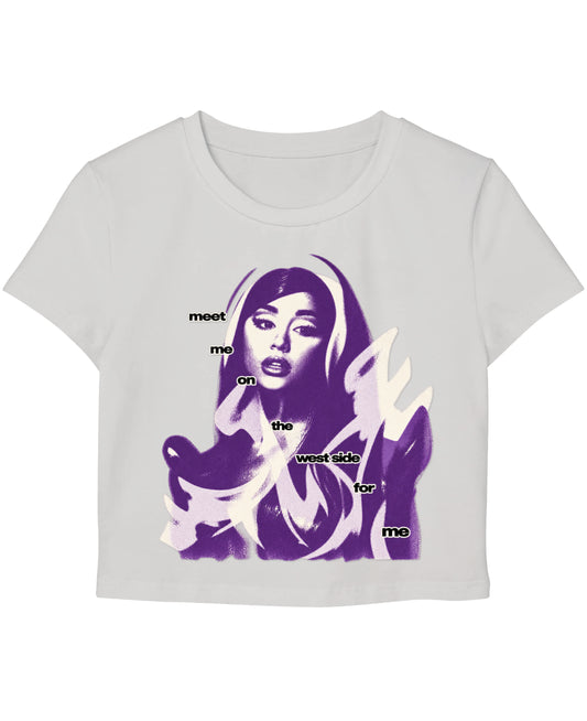 White Baby Tee Front Design