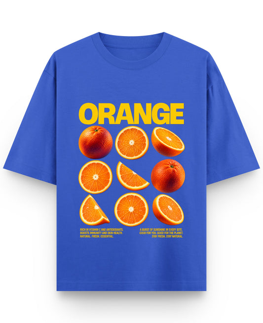 Royal Blue Oversized T-Shirt Front Design