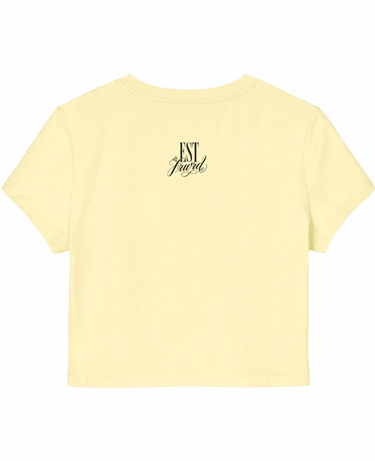Butter Yellow Baby Tee Back Design