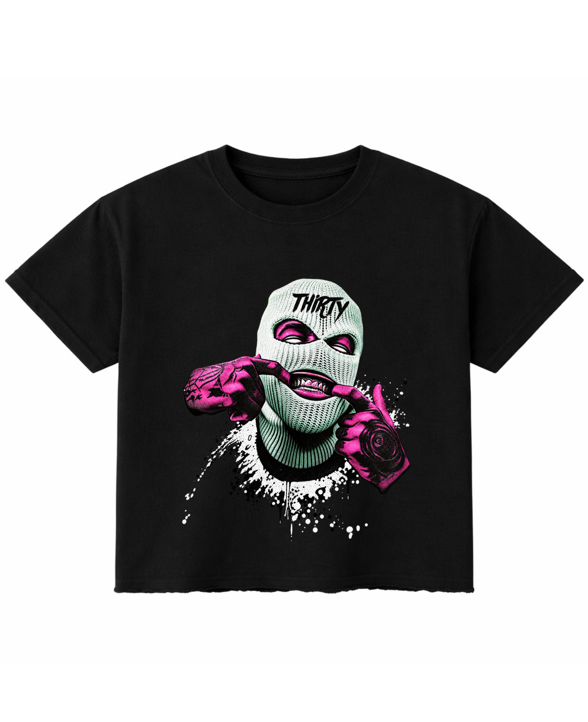 Black Boxy Fit T-shirt Front Design