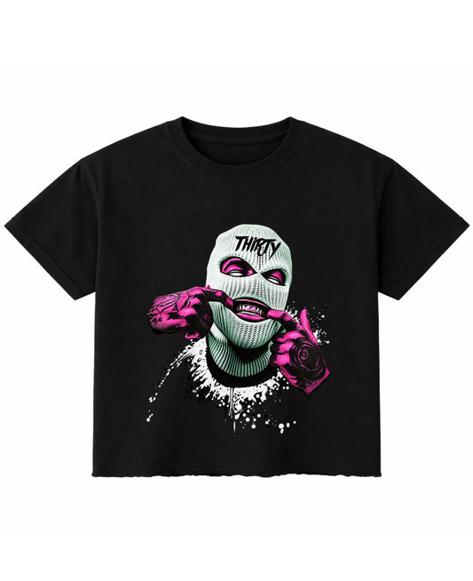 Black Boxy Fit T-shirt Front Design