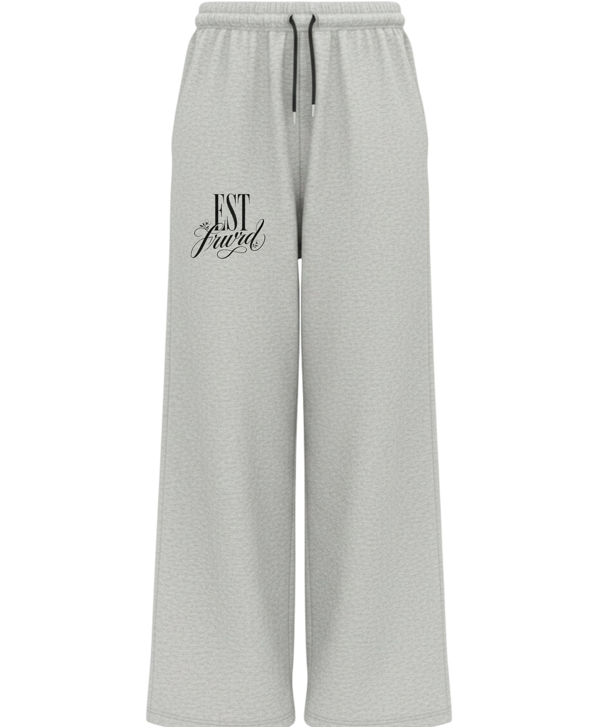 Grey Cotton Joggers Front Design