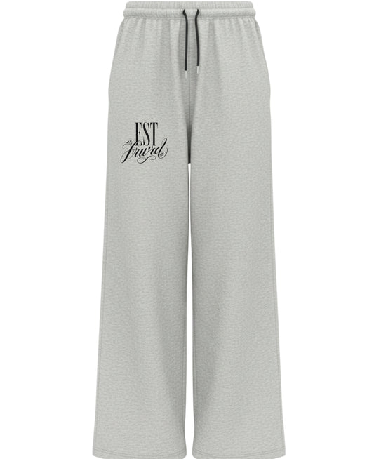 Grey Cotton Joggers Front Design
